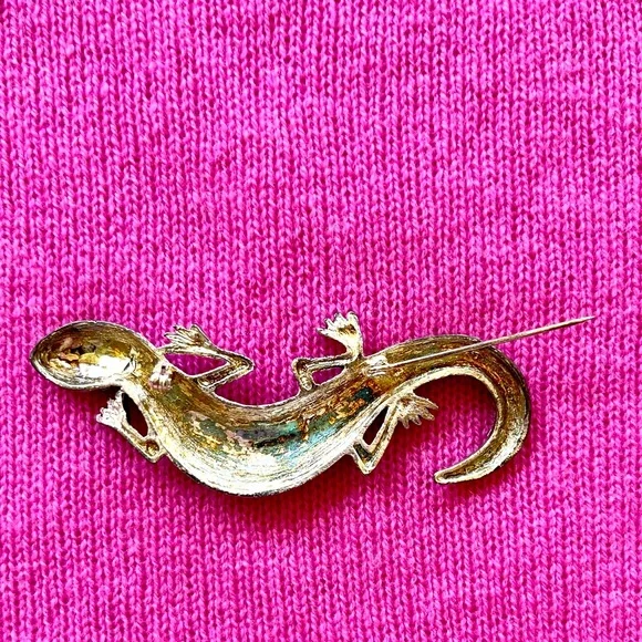 Vintage Silver Plated Salamander Brooch - Picture 7 of 11